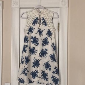 Blue and white boutique dress, new w/ tags